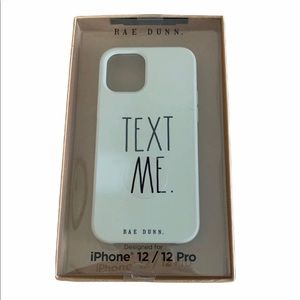 NIB RAE DUNN iPhone 12 / 12 Pro Soft Touch Case “Text Me” White